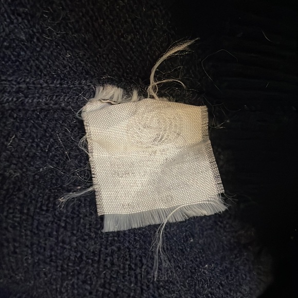 BURBERRY 100% pure lambswool sweater navy blue - Picture 8 of 8